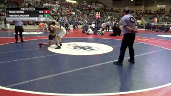 4A 175 lbs 1st Place Match - Porter Langham, Shiloh Christian School vs Penn Helton, Pottsville