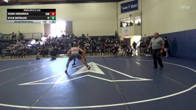 165 lbs Quarterfinal - Kash Hendrick, Cal Poly Humbolt vs Kyle Botelho, San Francisco State