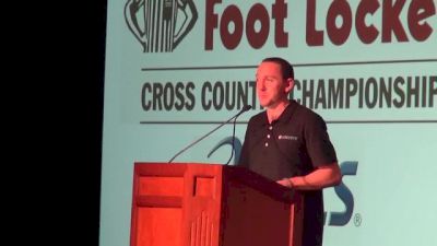 Adam Goucher accepts 2013 Foot Locker Hall of Fame Award