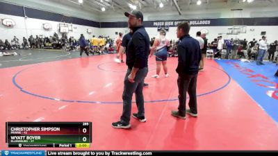 285 lbs Finals (2 Team) - Christopher Simpson, Prairie vs Wyatt Boyer, Ellensburg