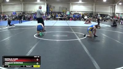 100 lbs Cons. Round 2 - Morgan Barkman, DeWitt vs Natalia Clem, Canon-McMillan