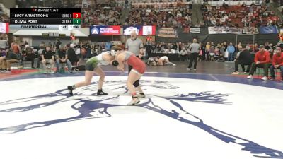 G - 155 lbs Quarterfinal - Lucy Armstrong, Conrad (Girls) vs Olivia Post, Columbus (Girls)