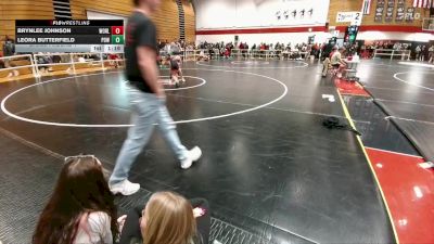 77-85 lbs Champ. Round 1 - Leora Butterfield, Powell Middle School vs Brynlee Johnson, Worland Middle School