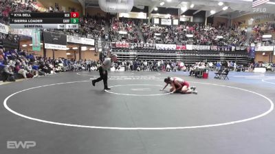 115 lbs Semifinal - Kya Bell, Hill City HS vs Sierra Loader, Caney Valley HS