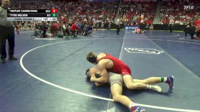 3A-175 lbs Cons. Round 5 - Kepler Carmichael, North Scott vs Tyde Nelsen, Dallas Center-Grimes