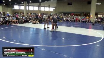 190 lbs Champ. Round 1 - Cayden Ervin, Techfall Wrestling Club vs Abdyrahman Charybayev, B.R.A.W.L