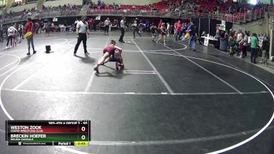 90 lbs 3rd Place Match - Weston Zook, Cozad Wrestling Club vs Breckin Hoefer, Neligh-Oakdale