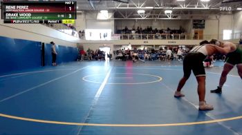 197 lbs Round 1 (6 Team) - Drake Wood, Big Bend Community College vs Rene Perez, Northeastern Junior College