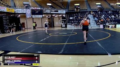 180 lbs Quarterfinal - Isabella Renfro, Fort Hays State vs Aly Blakey, Oklahoma State University