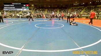 52 lbs Consi Of 8 #2 - Thomas Price, Roundtree Wrestling Academy vs Griffyn Moyer, Del City Little League Wrestling