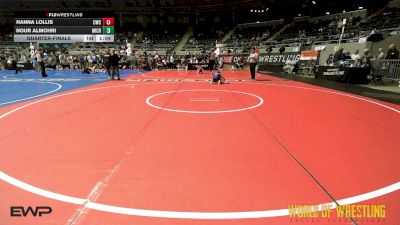 75 lbs Quarterfinal - Hanna Lollis, Cowboy Wrestling Club vs Nour Almohri, Michigan Rev Girls