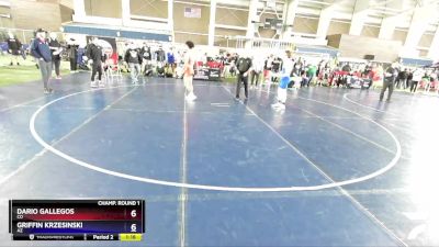 165 lbs Champ. Round 1 - Dario Gallegos, CO vs Griffin Krzesinski, AZ