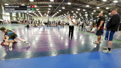 90 lbs Quarterfinal - Vartan Naljayan, Mat Assassins Black - EL vs Troy Evans, Quest School Of Wrestling ES - EL