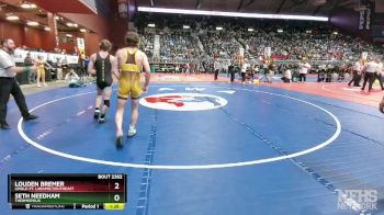 2A-150 lbs Semifinal - Seth Needham, Thermopolis vs Louden Bremer, Lingle-Ft. Laramie/Southeast