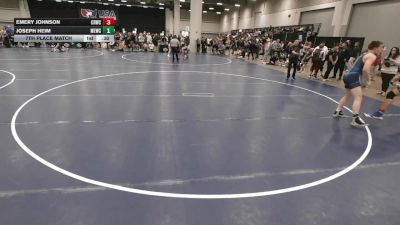 190 lbs 7th Place Match - Joseph Heim, MN Elite Wrestling Club vs Emery Johnson, CRWC