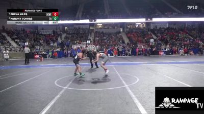 110 lbs Cons. Round 3 - Freya Niles, Smith County Wrestling Club vs Kendry Torres, Team Haysville