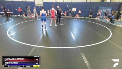 126 lbs Cons. Round 4 - Mathias Dahlstrom, ND vs Todd Gurney, WI