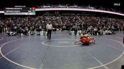 1A 190 lbs Quarterfinal - Stephen Silhan III, Chatham Central High School vs Bryson Caudle, Mount Airy High School