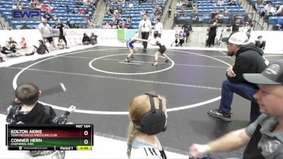 64 lbs Cons. Semi - Conner Hern, Chaparral Kids vs Kolton Akins, Team Haysville Wrestling Club