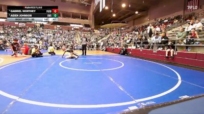 85 lbs Quarterfinal - Aiden Johnson, Bentonville Wrestling Club vs Gabriel Worthey, Prairie Grove Youth Wrestling