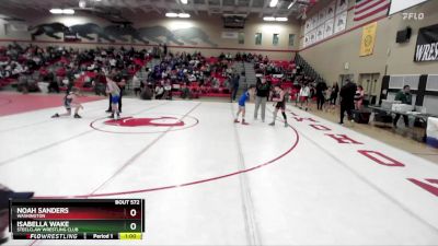 86 lbs Quarterfinal - Isabella Wake, Steelclaw Wrestling Club vs Noah Sanders, Washington