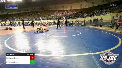 52 lbs 5th Place - Brady Culwell, Dodge City Wrestling Academy vs Remmi Schwahn, Chandler Takedown Club