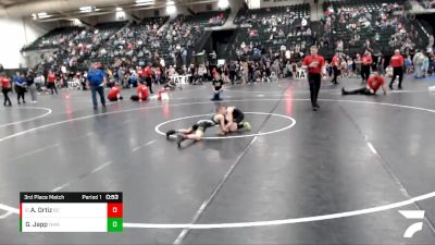 80 lbs 3rd Place Match - Ayden Ortiz, Bear Cave vs Grayden Japp, Nebraska Wrestling Academy