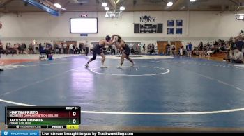 197 lbs Quarterfinal - Jackson Brinker, Cornell College vs Martin Prieto, Rochester Community & Tech. College