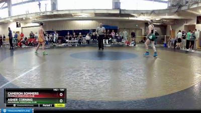 130 lbs Semifinal - Asher Corning, Valparaiso Wrestling Club vs Cameron Sommers, Franklin Wrestling Club