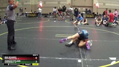 92 lbs Round 3 (4 Team) - Morgan Hyland, Untouchables vs Ava Ocampo, Beast Mode WA Pink