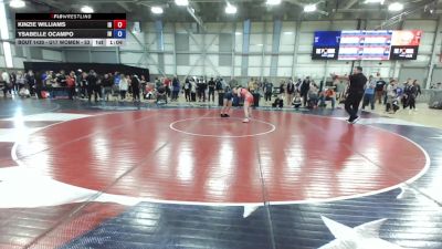 U17 Women - 53 lbs Champ. Round 4 - Kinzie Williams, ID vs Ysabelle Ocampo, IN