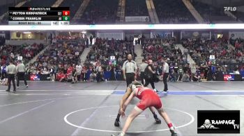 90 lbs 3rd Place Match - Peyton Kirkpatrick, Slyfox vs Corbin Franklin, Atwood Kids