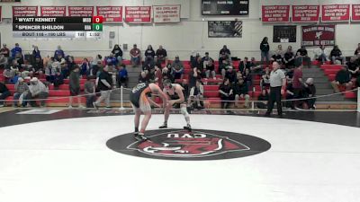 190 lbs Quarterfinal - Wyatt Kennett, Middlebury vs Spencer Sheldon, Burr & Burton