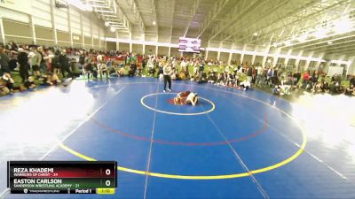 84 lbs Semis & Wb (16 Team) - Reza Khademi, Warriors Of Christ vs Easton Carlson, Sanderson Wrestling Academy