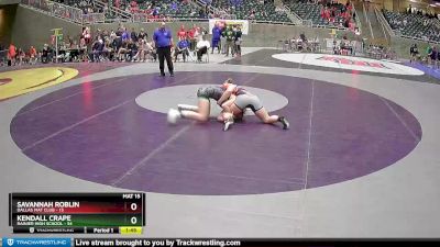 138 lbs Round 1 - Kendall Crape, Rainier High School vs Savannah Roblin, Dallas Mat Club