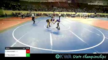 92 lbs Quarterfinal - Canaan Brummett, Chickasha Wrestling vs Zechariah Tecumseh, Mojo Grappling Academy