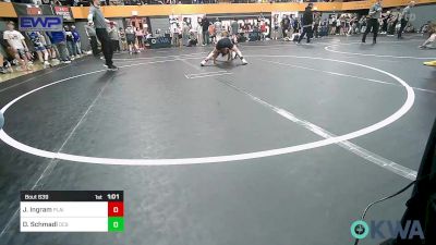 96 lbs Rr Rnd 3 - Jett Ingram, Plainview Youth Wrestling Club vs Dacin Schmadl, OCS