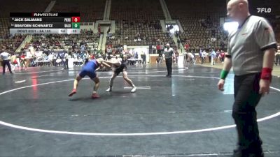 6A 165 lbs Cons. Round 3 - Jack Salmans, Pike Road School vs Brayden Schwartz, Baldwin County