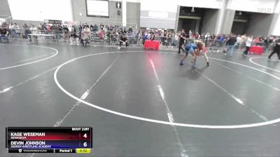 150 lbs Cons. Round 3 - Kage Weseman, Kewaskum vs Devin Johnson, Askren Wrestling Academy