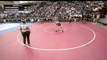 3A 132 lbs Champ. Round 1 - Ryler Jorgensen, Morgan vs Cruze Anderson, Grantsville