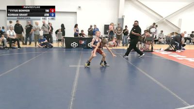 53-56 lbs Quarters - Tytus Bowker, Thermopolis Wrestling Club vs Korban Grant, Athlos Wrestling