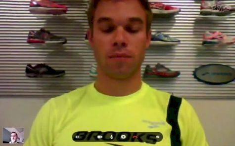 Nick Symmonds at Brooks HQ after signing