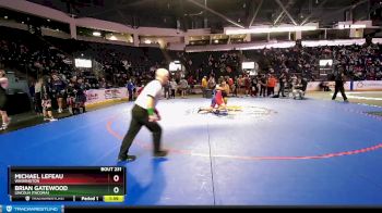 215 lbs Champ. Round 2 - Brian Gatewood, Lincoln (Tacoma) vs Michael Lefeau, Washington