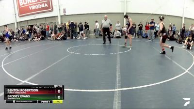 114 lbs Cons. Round 3 - Brodey Evans, Appomattox vs Benton Robertson, Forest Wrestling