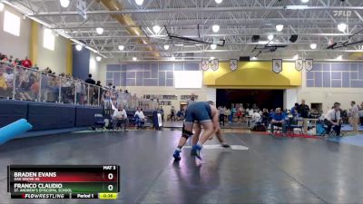 285 lbs Cons. Round 3 - Franco Claudio, St. Andrew`s Episcopal School vs Braden Evans, Oak Grove HS