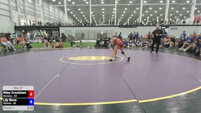 95 lbs Riley Crookham, Kansas vs Lily Enos, Illinois