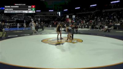 115 lbs Consi Of 8 #2 - Isabel Navarro, Shadow Hills (SS) vs Jade Bito, Westmont (CC)