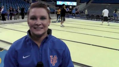Bridget Sloan on the Freshmen, being 'old', her goals and all angles of Florida's first meet