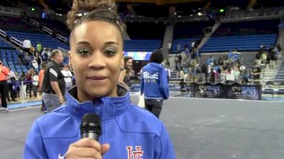 Kytra Hunter on being back where they won NCAA's and on the Gators being overly excited