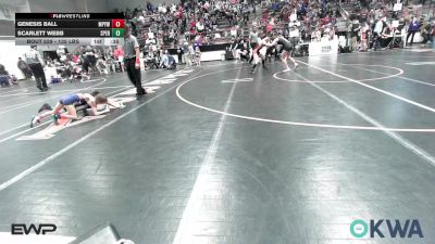 105 lbs Consolation - Aaliyah Coombes, Wyandotte Youth Wrestling vs Charlotte Booth, Sperry Wrestling Club